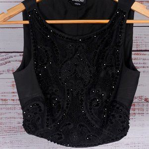 Bebe, Cropped Beaded Top, Size 0